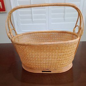Vintage Holiday or Decorative Basket Intricately Hand-woven by Nomadic Tribe #1